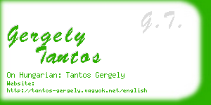 gergely tantos business card